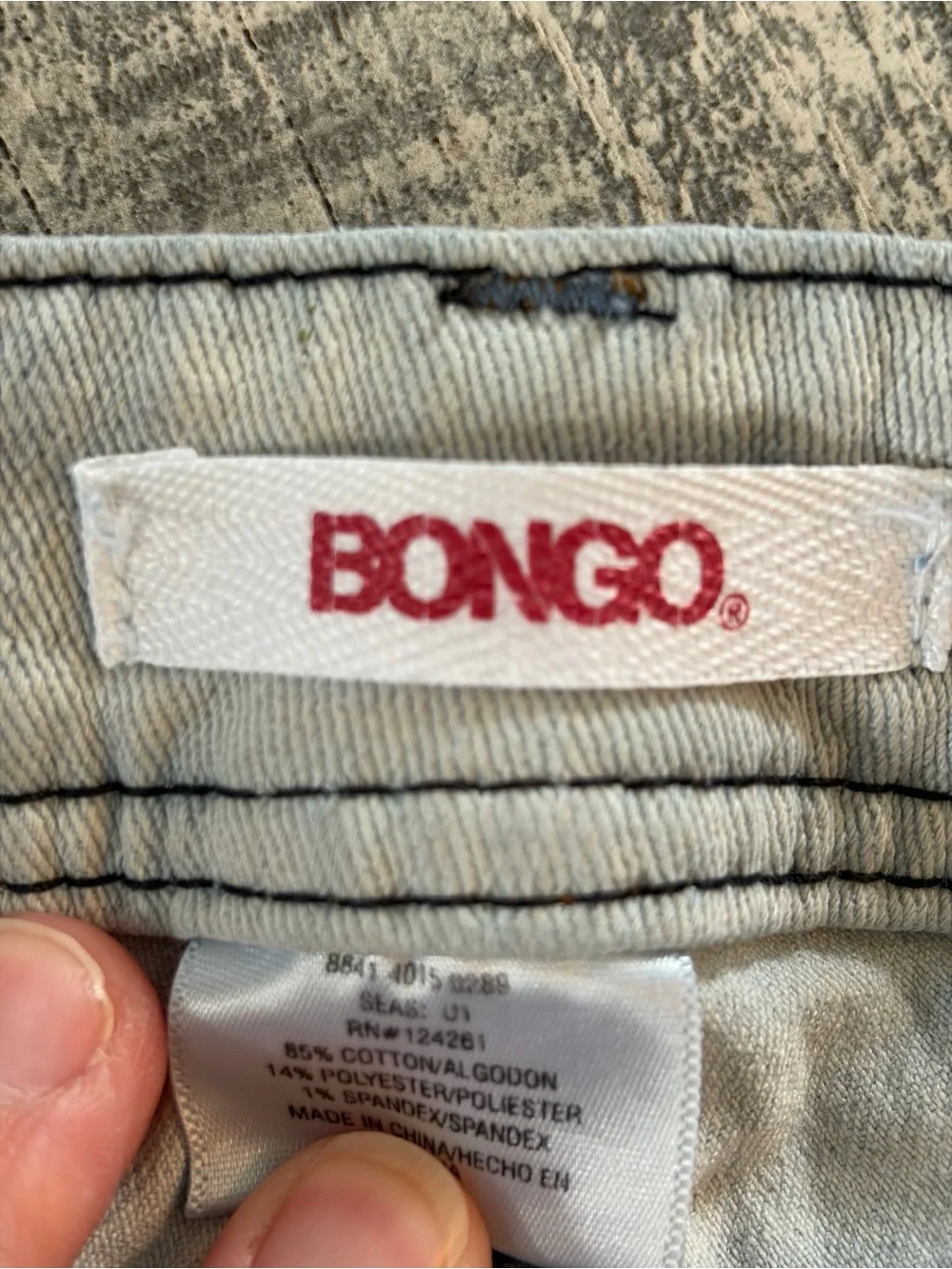 Bongo Y2K Acid Wash Cuffed Capri Jeans Juniors Size 9 Embroidered